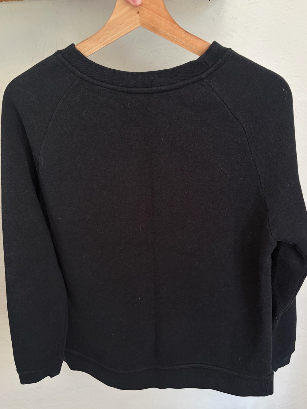 Nike Women's Black Sweatshirt with White Swoosh, Size Small - Picture 4 of 4